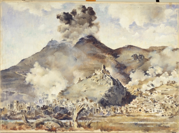 Bombardovanie Monte Cassina_Peter McIntyre.jpg